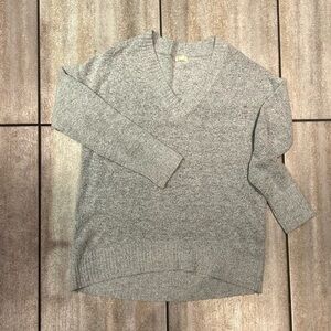 Garage Gray V-Neck Sweater, Size S